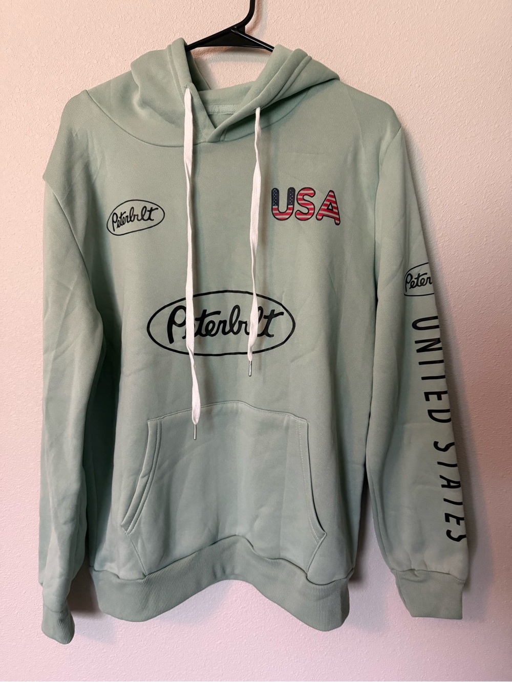 Peterbilt Mint Green USA Logo Pullover Hoodie - Women's
